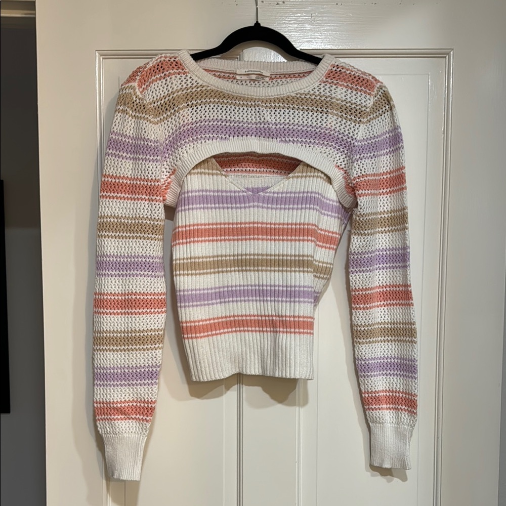 Two-piece Striped Women's Sweater